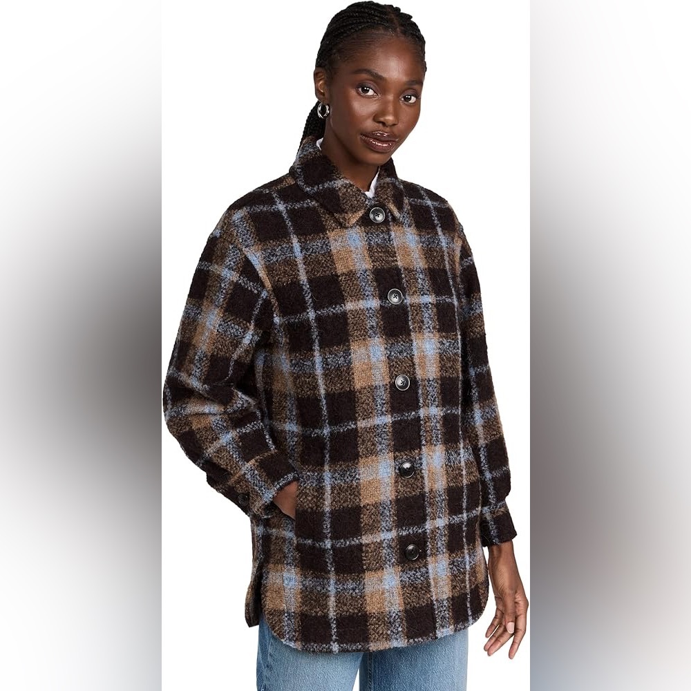 Madewell Belrosr Shirt Jacket in Cassel Plaid